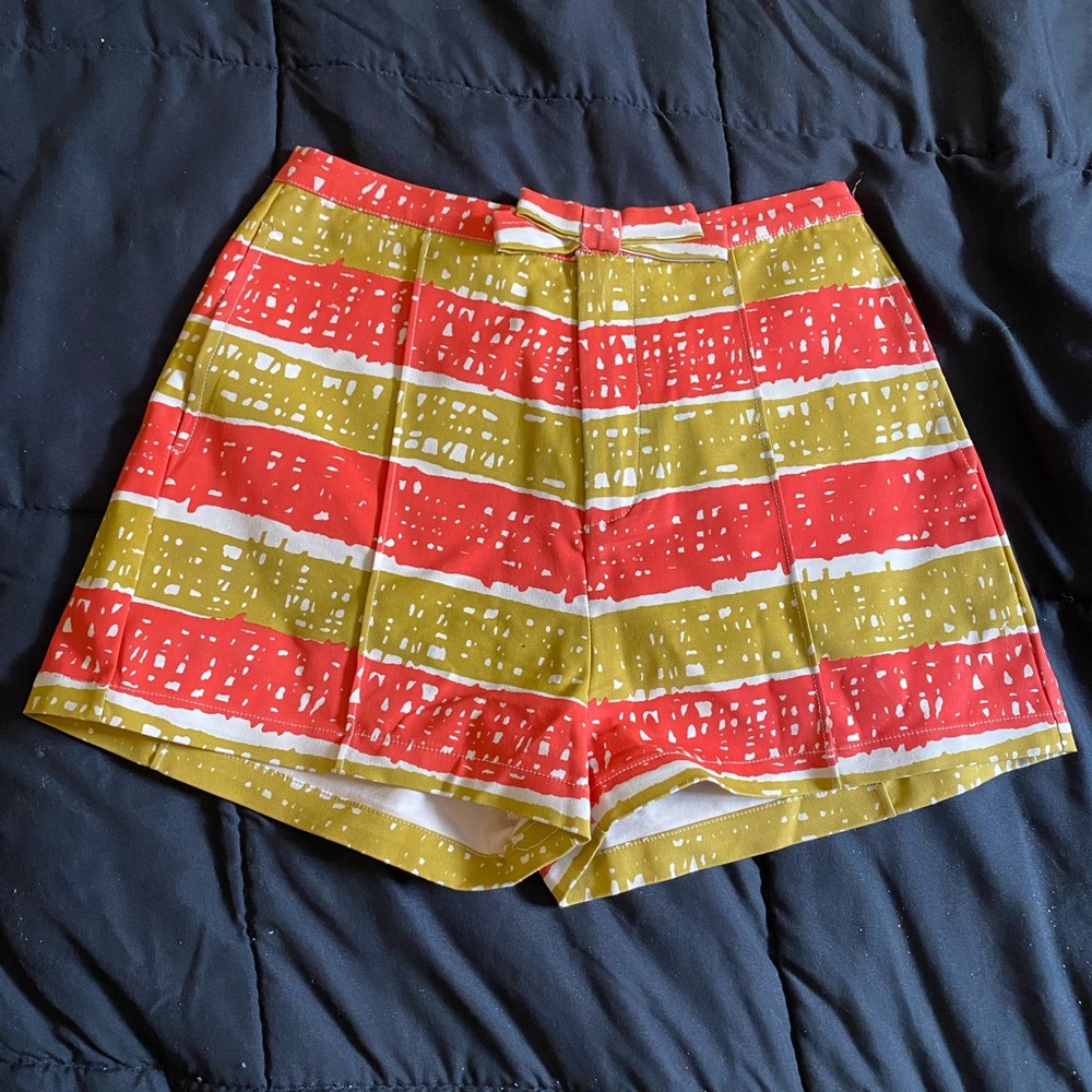 XS shorts mustard yellow and orange